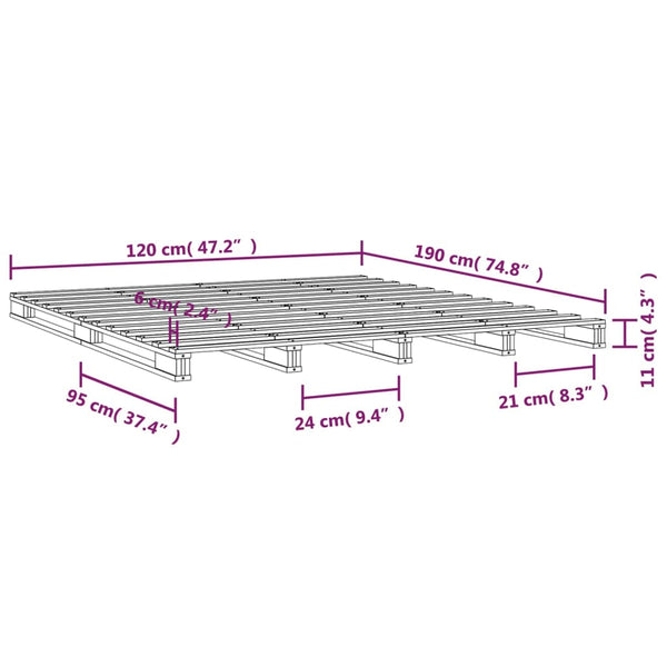 Polsterbett Maistorovici 120x190cm (Holz Small Double)