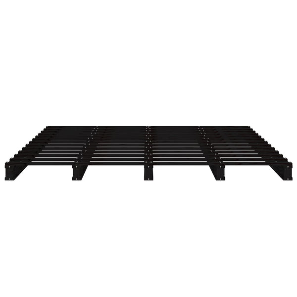 Schwarzes Plattformbett Maistorovici 120x190cm (Holz Small Double)