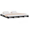 Schwarzes Plattformbett Maistorovici 135x190cm (Kiefer Doppelbett)