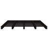 Schwarzes Plattformbett Maistorovici 135x190cm (Kiefer Doppelbett)
