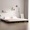 Schwarzes Plattformbett Maistorovici 135x190cm (Kiefer Doppelbett)