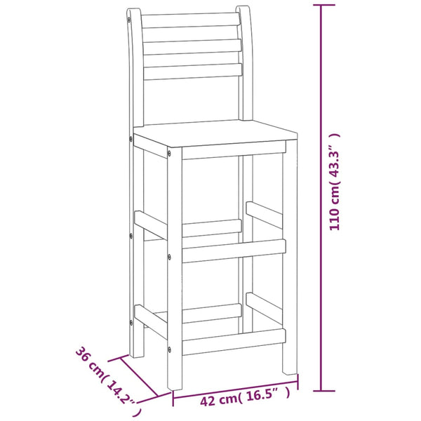 Baarijakkarat Aloisa (6 kpl akaasiapuu)