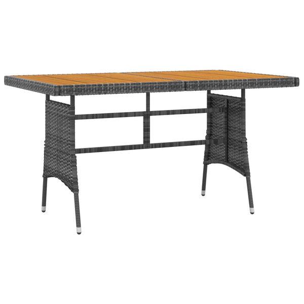 Graue Essgruppe für den Außenbereich Edite 5-teilig (Polyrattan)