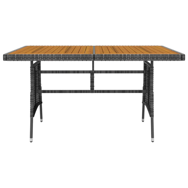 Graue Essgruppe für den Außenbereich Edite 5-teilig (Polyrattan)
