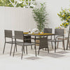 Graue Essgruppe für den Außenbereich Edite 5-teilig (Polyrattan)