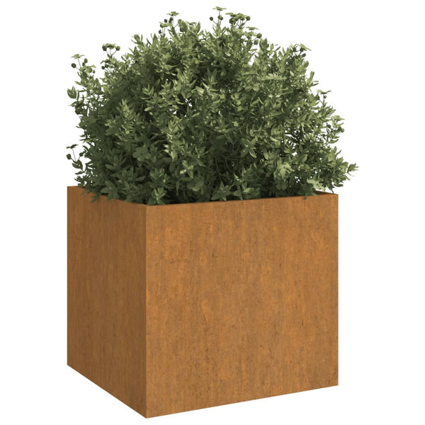 Corten teräs kukkalaatikko Eusebie 32x30x29cm