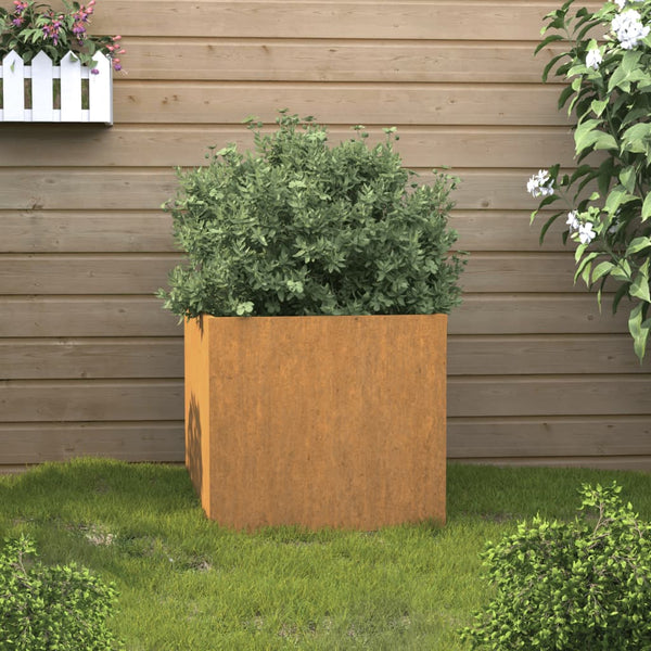 Corten teräs kukkalaatikko Eusebie 32x30x29cm