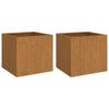 Corten teräs kukkalaatikot Eusebie 49x47x46cm (2 kpl)