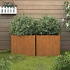 Corten teräs kukkalaatikot Eusebie 49x47x46cm (2 kpl)