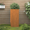 Corten teräs kukkalaatikko Eusebie 32x27,5x75cm
