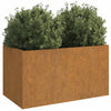 Corten teräs kukkalaatikko Eusebie 62x30x29cm