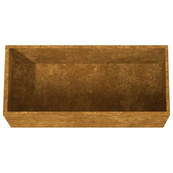 Corten teräs kukkalaatikko Eusebie 62x30x29cm