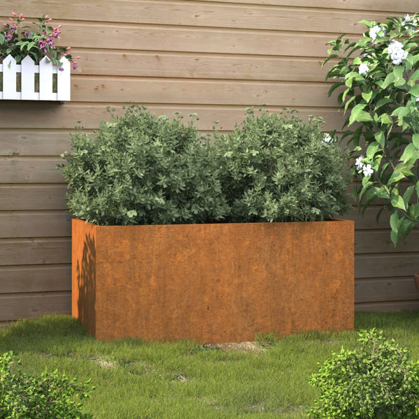 Corten teräs kukkalaatikko Eusebie 62x30x29cm