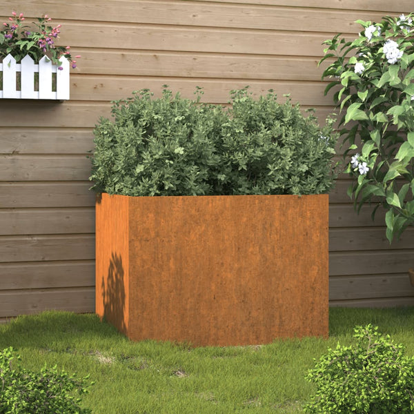 Corten teräs kukkalaatikko Eusebie 62x47x46cm