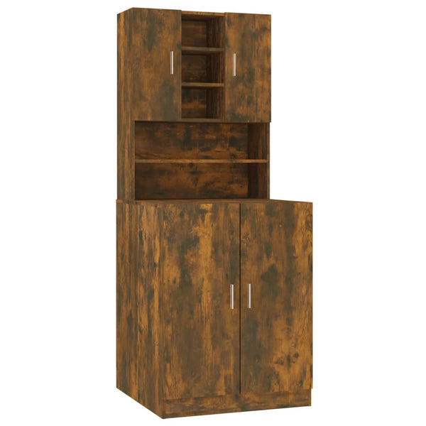 Waschmaschinenschrank Dalmazid (Räuchereiche Holz)