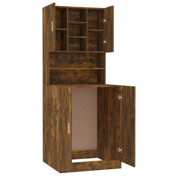 Waschmaschinenschrank Dalmazid (Räuchereiche Holz)