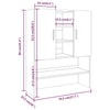 Waschmaschinenschrank Dalmazid (Räuchereiche Holz)