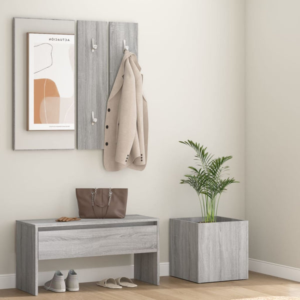 Garderobenset Tucu in Grau (Sonoma-Holz)