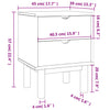 Nachttisch Tadiu 45x39x57cm (Kiefer) Grau