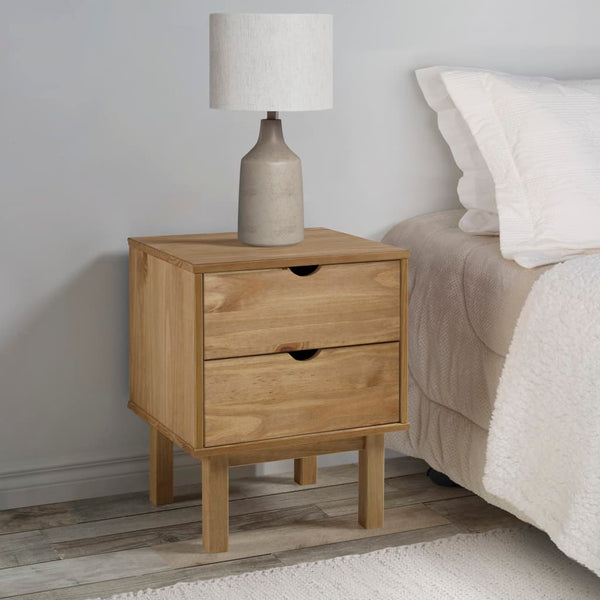 Nachttisch Tadiu 45x39x57cm (Kiefer) Grau