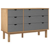 Ruskea ja harmaa lipasto otta Avron 111x43x73,5cm (mänty)