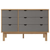 Ruskea ja harmaa lipasto otta Avron 111x43x73,5cm (mänty)