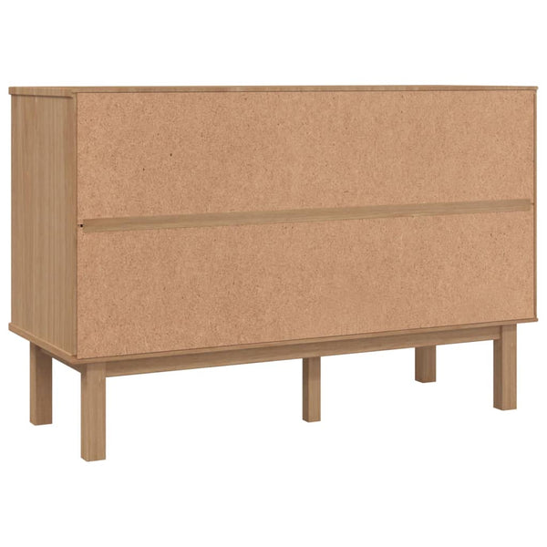 Kommode Avron 111x43x73,5cm (Kiefer), braun grau/weiß