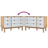 Kommode Avron 111x43x73,5cm (Kiefer), braun grau/weiß