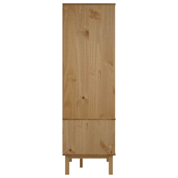 Ruskea ja valkoinen vaatekaappi otta Sztelian 76,5x53x172cm (mänty)