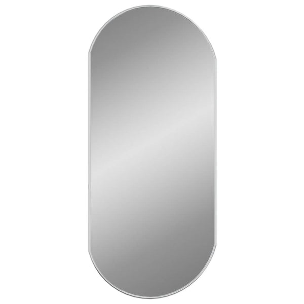 Silberner Wandspiegel Airways 90x40cm (oval)