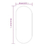 Silberner Wandspiegel Airways 90x40cm (oval)