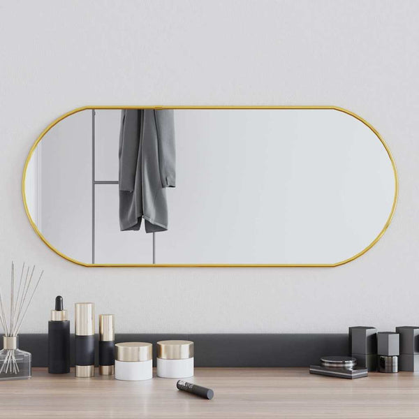 Goldfarbener Wandspiegel Airways 70x30cm (oval)