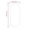 Goldner Wandspiegel Airways 80x35cm (oval)