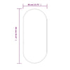 Gold Wandspiegel Airways 90x40cm (oval)