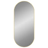 Goldener Wandspiegel Airways 100x45cm (oval)
