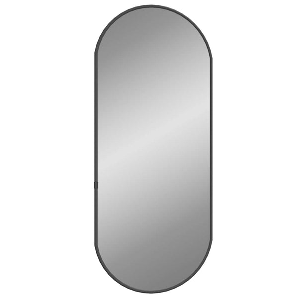 Schwarzer Wandspiegel Airways 60x25cm (oval)