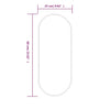 Schwarzer Wandspiegel Airways 60x25cm (oval)
