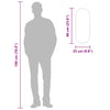 Schwarzer Wandspiegel Airways 60x25cm (oval)
