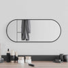 Schwarzer Wandspiegel Airways 60x25cm (oval)