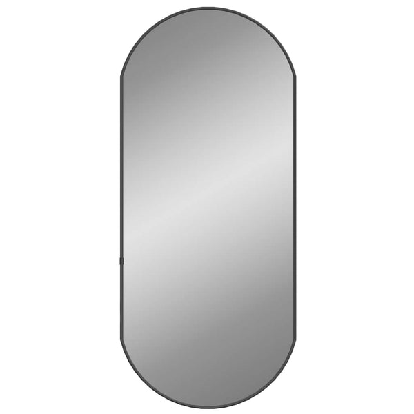 Schwarzer Wandspiegel Airways 80x35cm (oval)