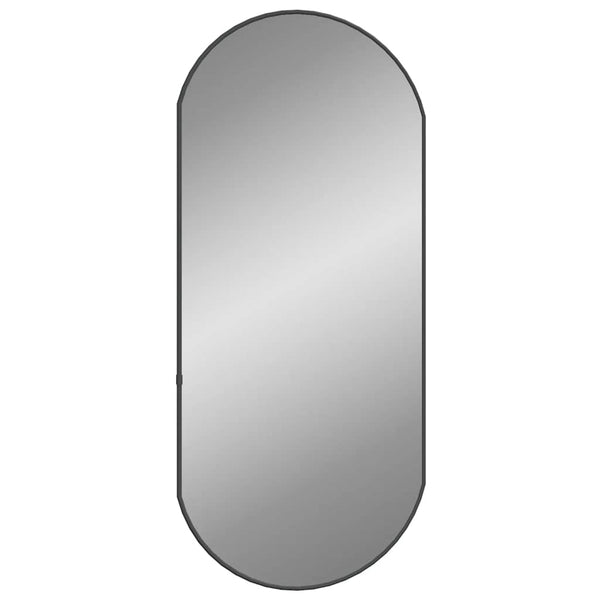 Schwarzer Wandspiegel Airways 80x35cm (oval)