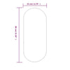 Schwarzer Wandspiegel Airways 80x35cm (oval)