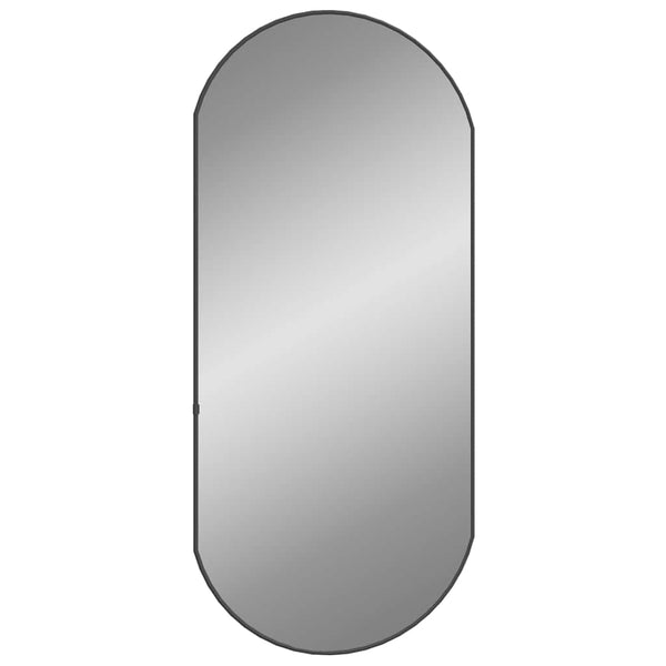 Wandspiegel Airways Schwarz 90x40cm (oval)