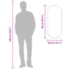 Wandspiegel Airways Schwarz 90x40cm (oval)