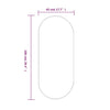 Schwarzer Wandspiegel Airways 100x45cm (oval)