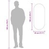 Schwarzer Wandspiegel Airways 100x45cm (oval)