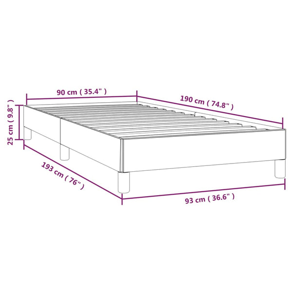 Schwarzes Bettgestell Nurvinci 90x190 (Einzelgewebe)
