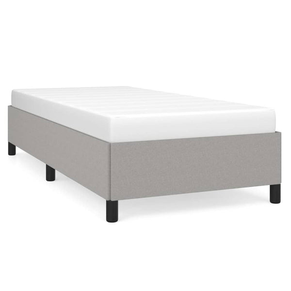 Hellgraues Bettgestell ohne Matratze Jacques 90x190cm (Einzelstoff)