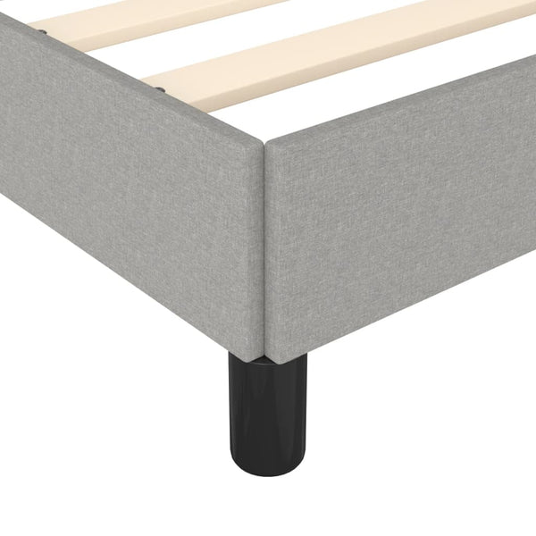 Hellgraues Bettgestell ohne Matratze Jacques 90x190cm (Einzelstoff)