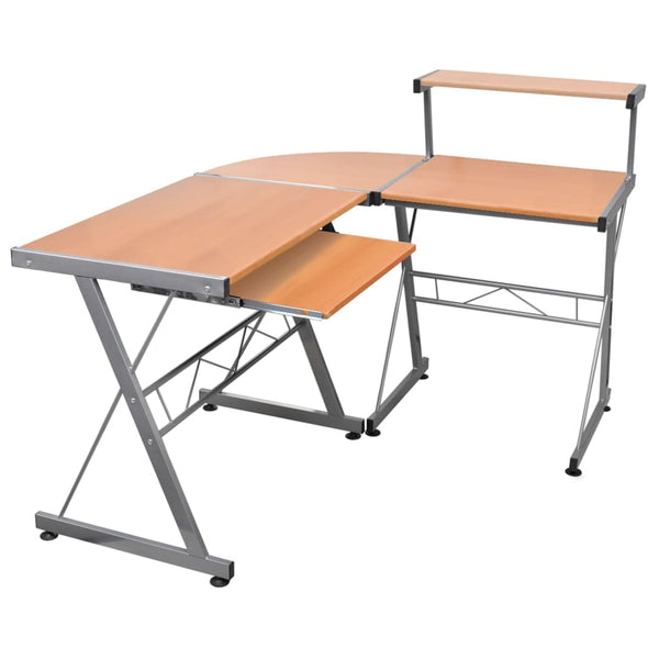 Brauner Eckschreibtisch Costeliana 132x112x99cm (Holz)